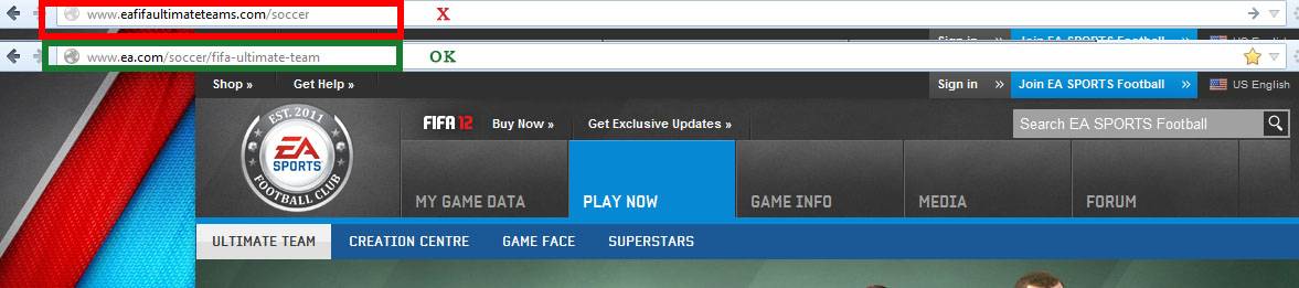 EA FIFA Phishing Site