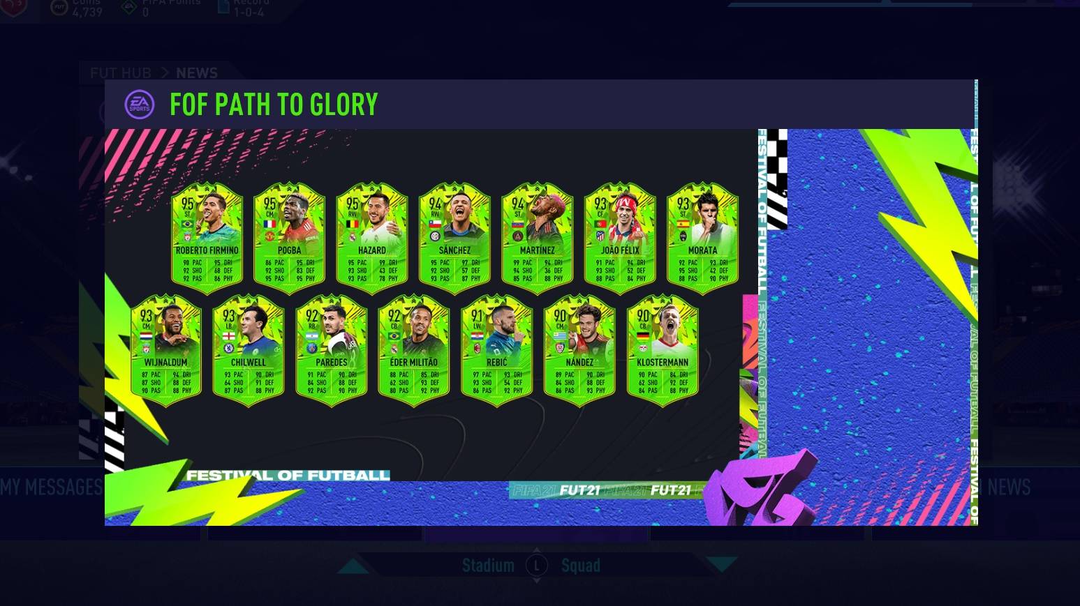 FIFA 21 Festival van FUT Cards Upgrades